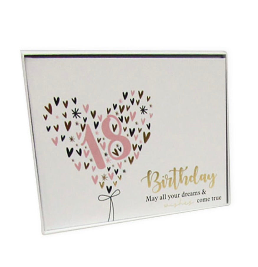 18th birthday Guest Book - Hearts