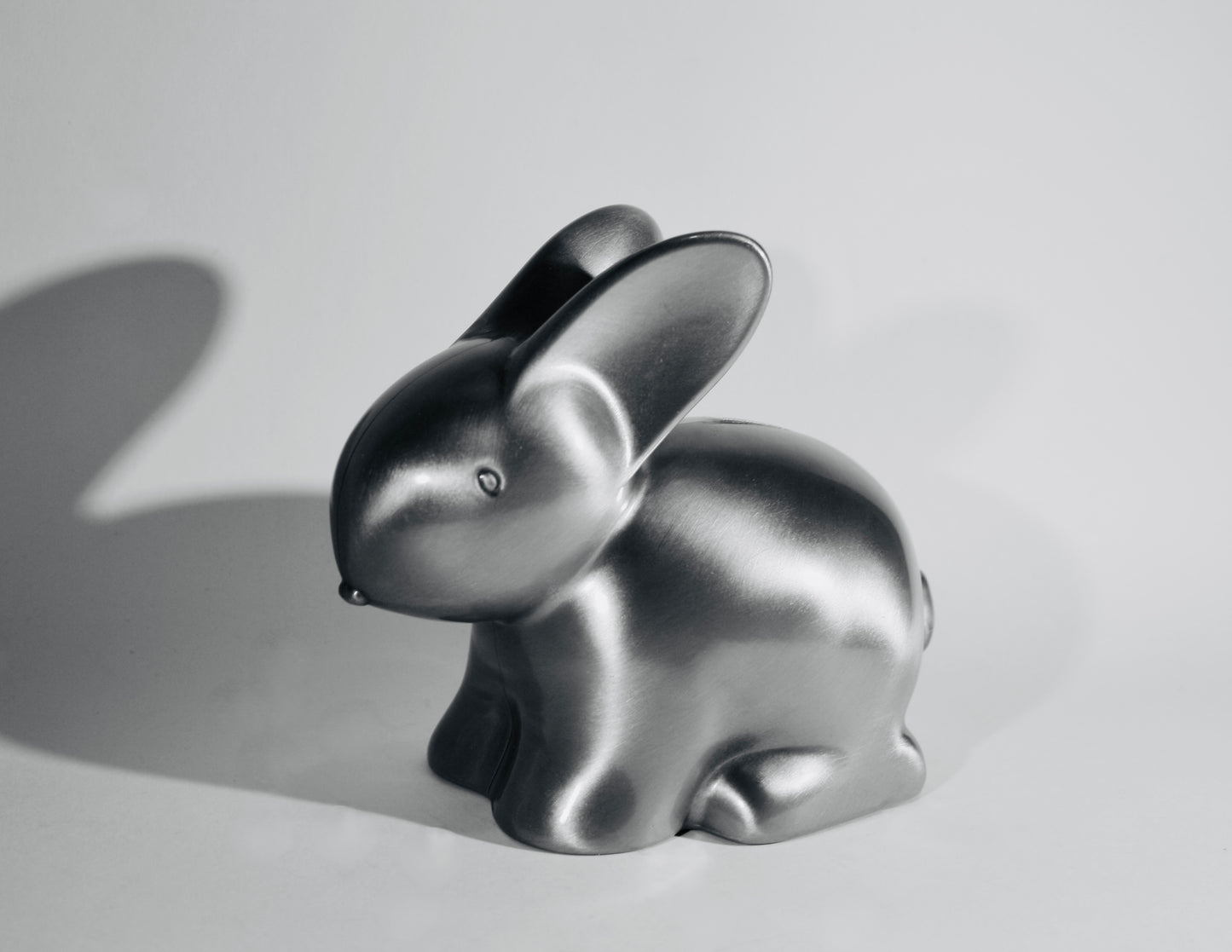 Pewter Plate Bunny Money Bank