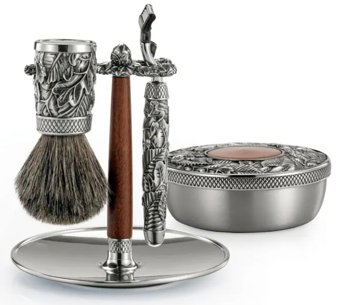 Royal Selangor Woodlands Shaving Set in Wooden Gift Box