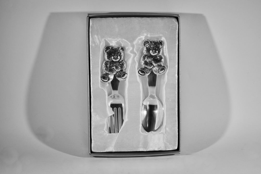 Silver Plated Cutlery Set Big Bear – Fork & Spoon