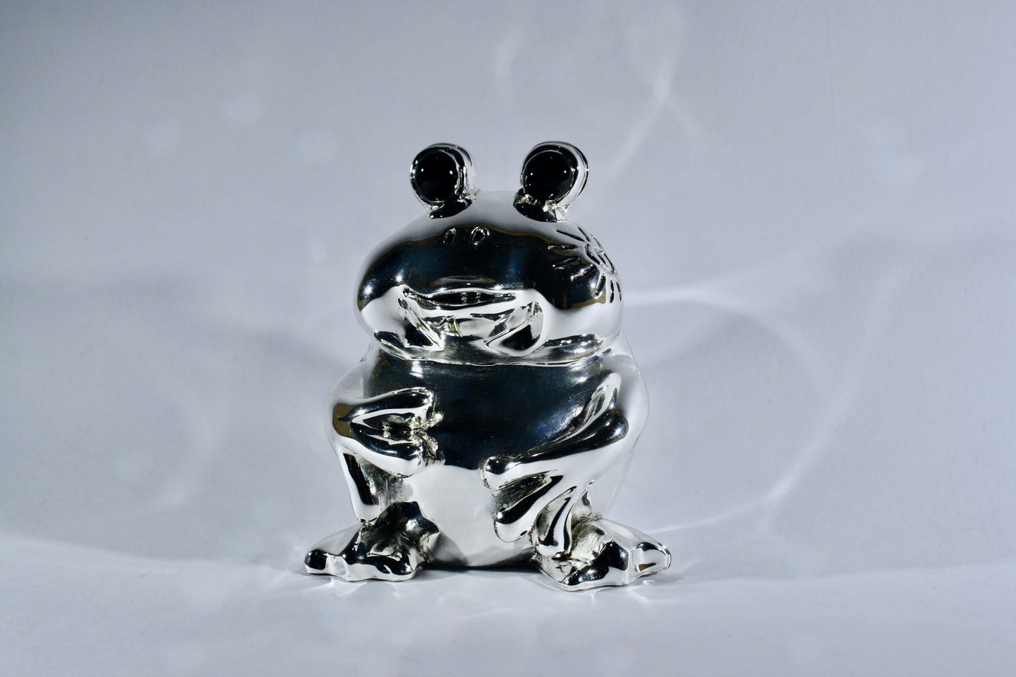 Silver Plated Frog Money Box