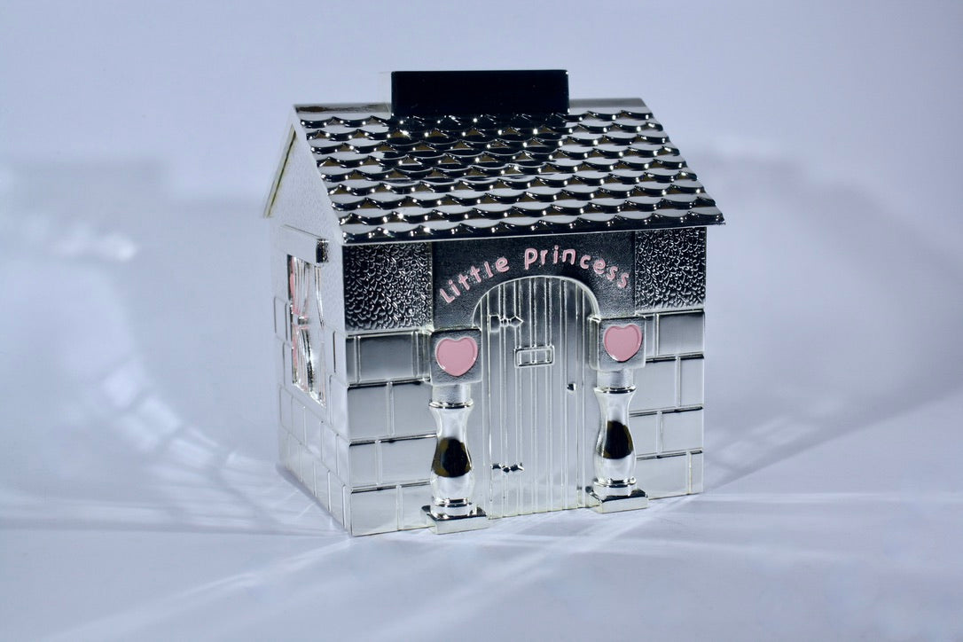Silver Plated “Little Princess” House Money Bank