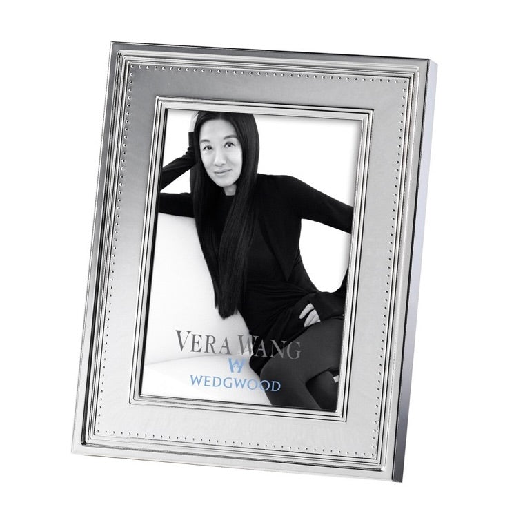 Vera Wang Wedgwood Grosgrain Silver Photo Frame 4×6″