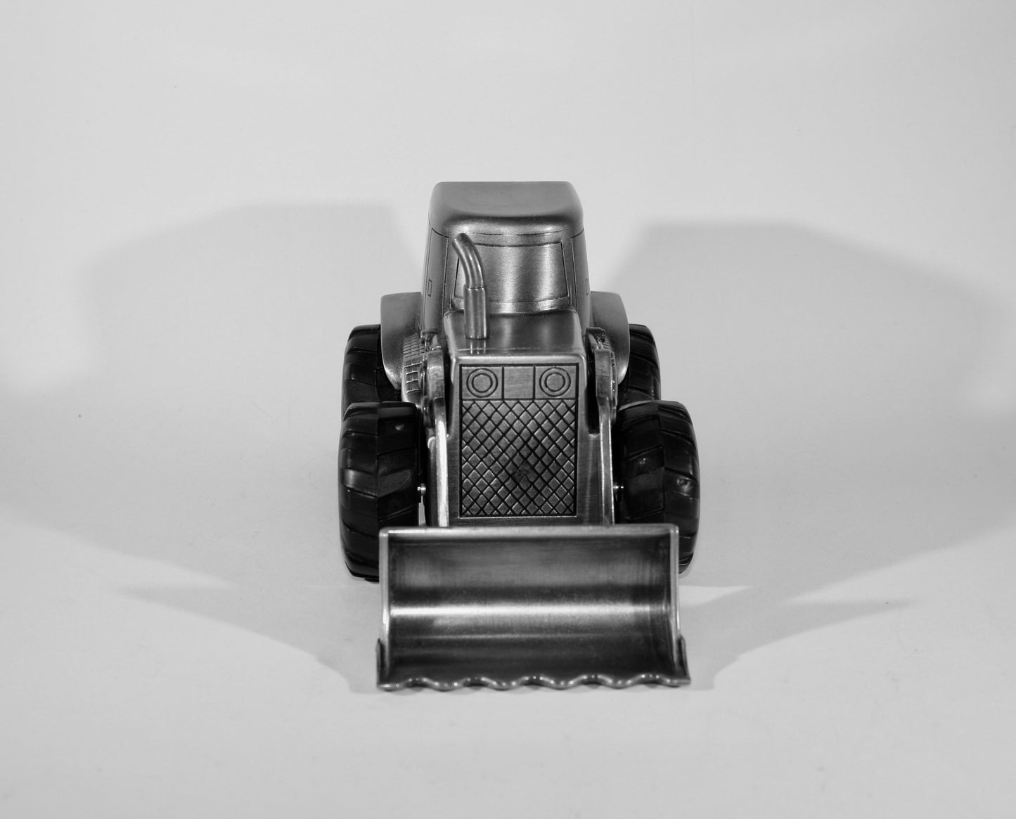 Pewter Plated Front End Loader Money Bank