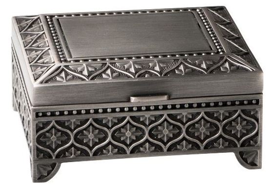 Square Pewter Jewellery Box 3 inch