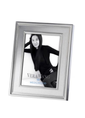 Vera Wang Wedgwood Grosgrain Silver Photo Frame 5″x7″