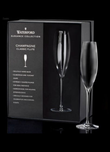 Waterford Crystal Elegance Champagne Flute Pair
