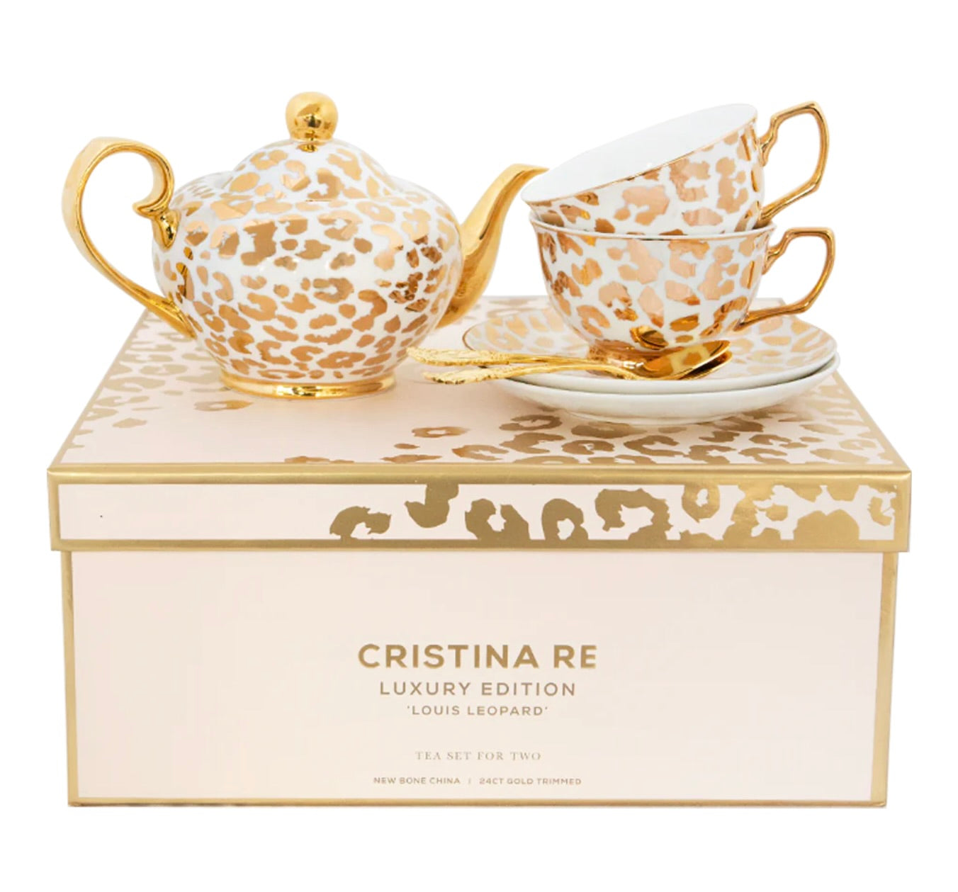 Cristina Re Luxury Louis Leopard two cup tea set - Limited Edition