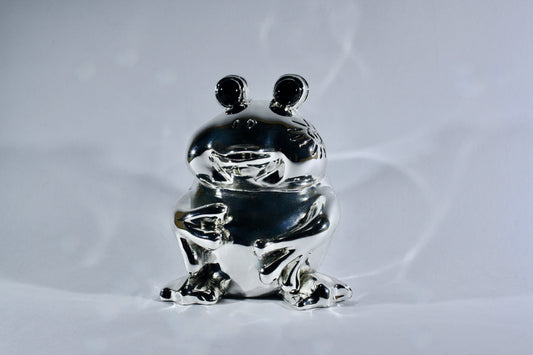 Silver Plated Frog Money Box