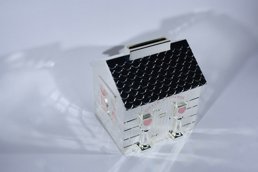 Silver Plated “Little Princess” House Money Bank