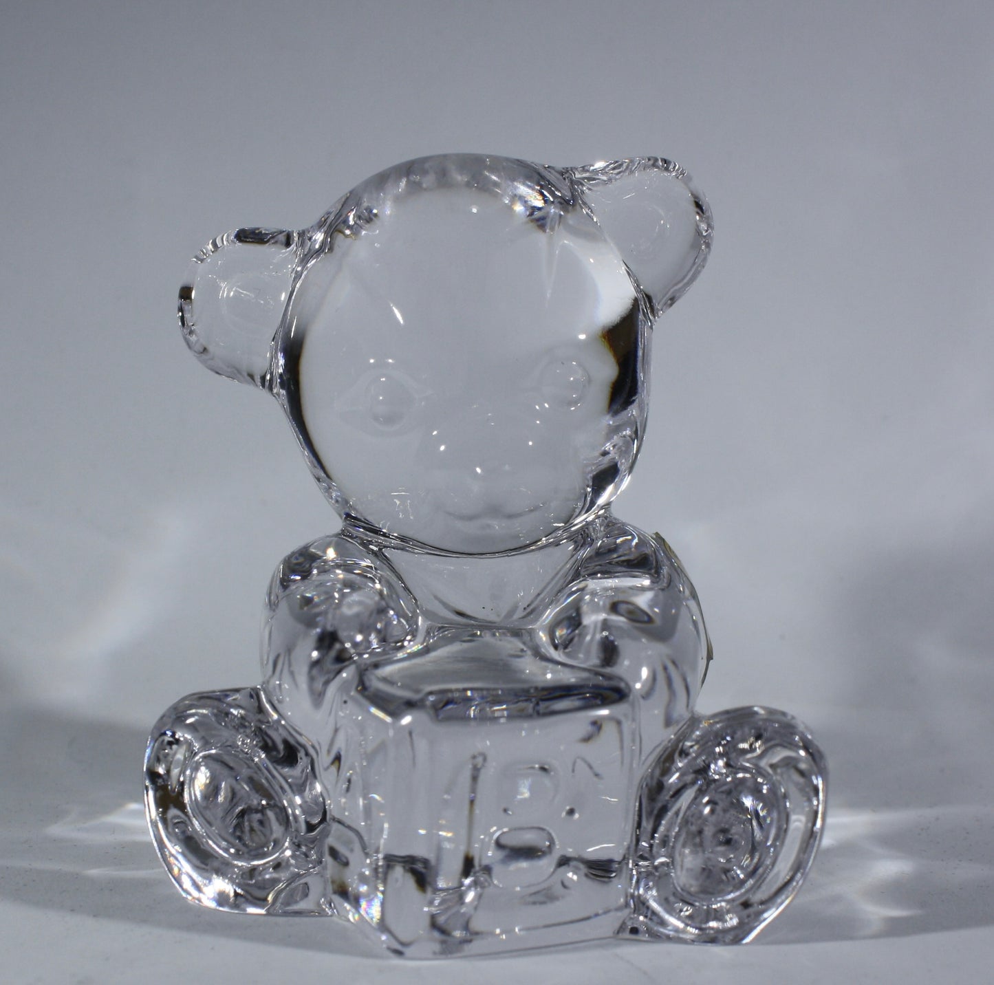 Waterford Crystal Giftology Bear on Block